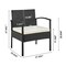 Manhattan Comfort Noli Steel Rattan 3-Piece Patio Conversation Set with Cushions in Cream OD-CV006-CR - alternate 4